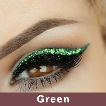 REUSABLE EYELINER AND EYELASH STICKERS WITH GLITTER